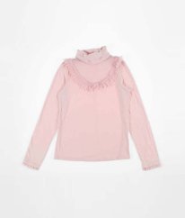 Ružové tričko s volánom