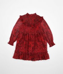 Červené leopardie šaty so spodničkou MARKS & SPENCER