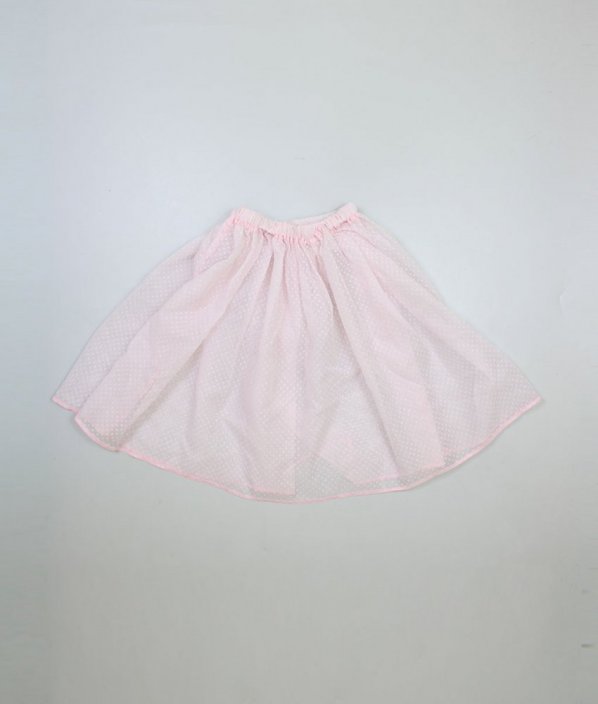 Růžová šifónová sukně