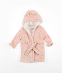 Ružový silný plyšový župan s hviezdičkami F&F