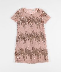 Růžové flitrové šaty F&F