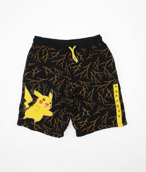 Černé silnější teplákové kraťasy POKÉMON