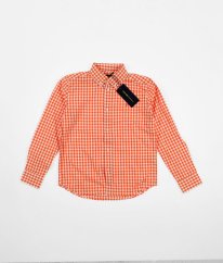 Oranžová kockovaná košeľa PIOMBO