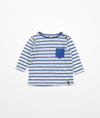 Bielo-modré pruhované tričko H&M