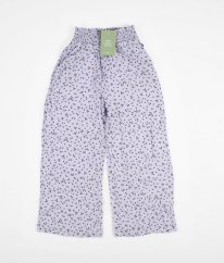 Fialové lehké květované kalhoty H&M