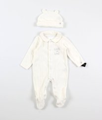 Bílý semišový overal a čepička DUNNES