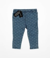 Modré denimové kalhoty s puntíky DUNNES