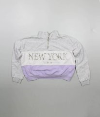 Šedofialová silnější mikina H&M