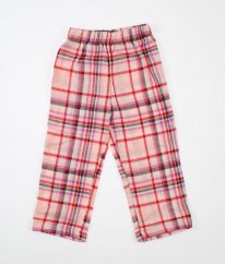 Růžové karované flanelové pyžamové kalhoty NUTMEG