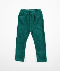Zelené žebrované kalhoty/legíny z jemného manšestru BABY NATION