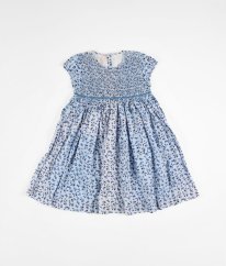 Modré květované šaty GOCCO