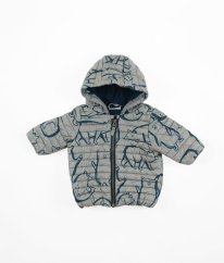 Šedá teplá bunda jaro/podzim NEXT