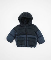 Tmavo modrá zimná bunda H&M