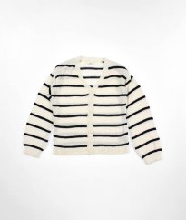 Smotanový pruhovaný sveter H&M