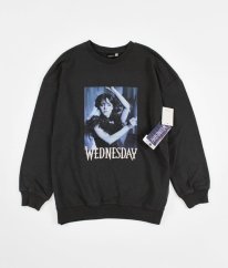 Šedá oversize mikina (170-176) WEDNESDAY