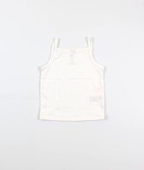 Biele dievčenské tielko zo silnej bavlny H&M