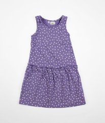 Fialové šaty z biobavlny se srdíčky BONPRIX