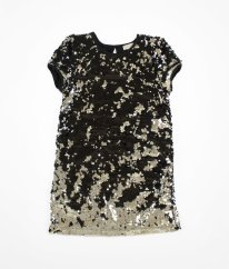 Stříbrnočerné flitrové šaty se spodničkou PRIMARK