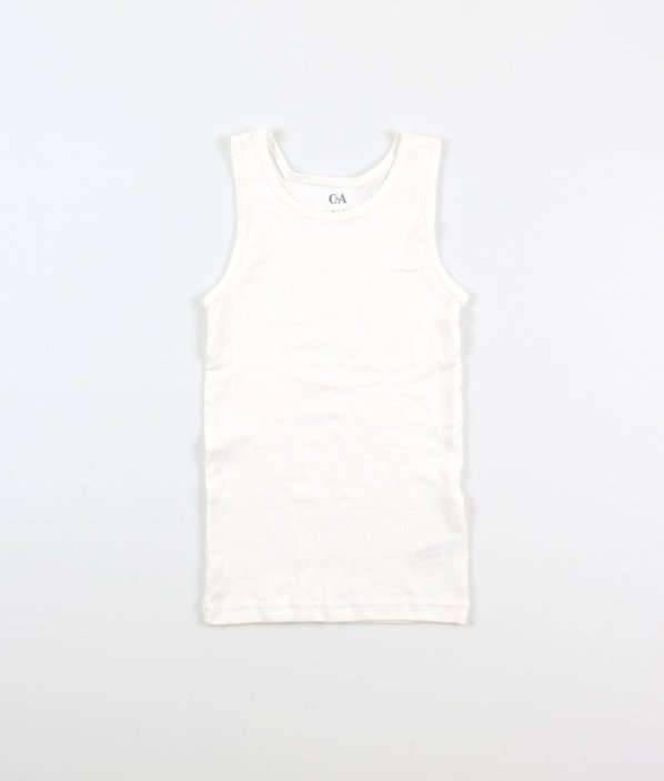 Biele dievčenské tielko zo silnejšej bavlny C&A