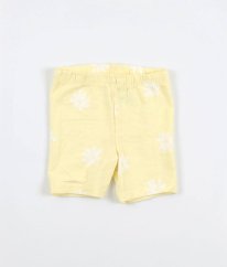 Vanilkové legínové kraťasy s bílými květy GEORGE