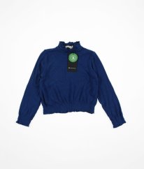 Tmavě modrý žebrovaný svetřík C&A