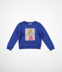 Modrá silnější mikina s obrázkem a flitry NAME IT