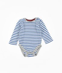 Bílomodré proužkované body GEORGE