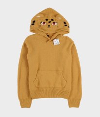 Medová svetrová mikina s kapucí leopard KIABI
