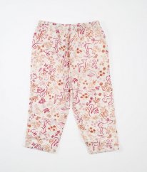 Krémové flanelové pyžamové kalhoty s přírodou NUTMEG