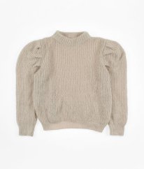 Béžový svetr se zlatou nití ZARA