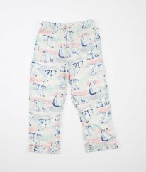 Krémové flanelové pyžamové kalhoty s medvědy NUTMEG