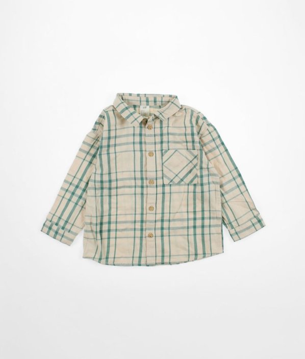 Béžová károvaná flanelová košile H&M