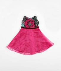 Růžové šaty s tylem a spodničkou