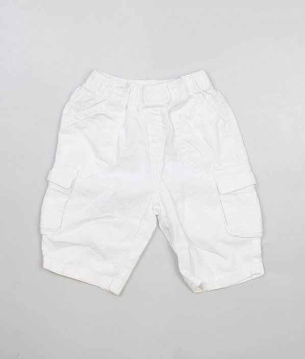 Bílé lněné kalhoty