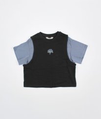 Šedomodré rebrované mikinové tričko H&M