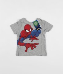 Šedé tričko z biobavlny SPIDERMAN