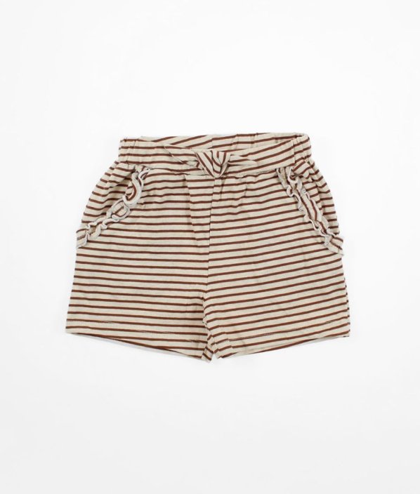 Béžovohnědé proužkované kraťasy BABY NATION