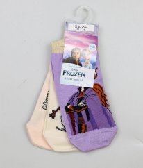 Sada 3 párů kotníčkových ponožek se třpytem Frozen (EUR 24-26) DISNEY