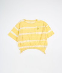 Žlutobílé crop tričko PRIMARK