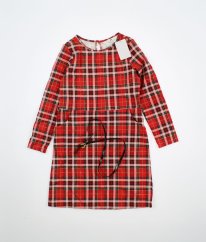 Červené kárované šaty H&M