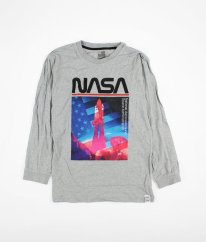 Šedé triko s raketou NASA