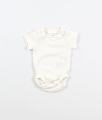 Bílé žebrované body z biobavlny H&M