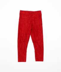 Červené žebrované semišové legíny GEORGE