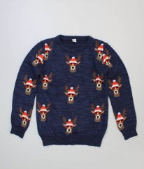 Modrý vánoční svetr TU