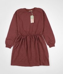 Tmavě růžové silnější mikinové šaty ONLY