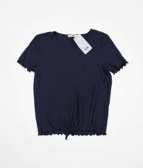 Tmavě modré žebrované tričko (170-176) C&A