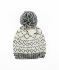 Bielošedá čiapka s bambuľou PRIMARK