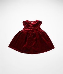 Vínové společenské sametové šaty se spodničkami H&M