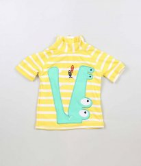 Žlutobílé plavkové tričko F&F