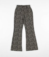 Šedé lehké kalhoty s leopardím vzorem PRIMARK